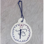 Stickdatei - ITH Anhänger Schleifchen Monogram F